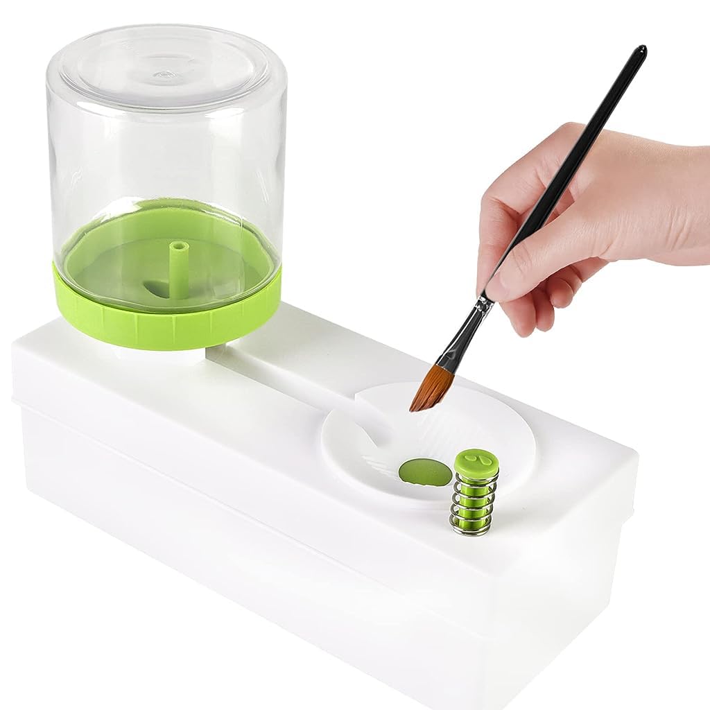 HASTHIP Paint Brush Cleaner with Flushing Button & Auto Refill Refill Water Tank, Paint Brush Rinser Water Recycling Brush Rinser for Oil Paint Brushes, Acrylic Paint Brushes, Makeup Brush HASTHIP Paint Brush Cleaner with Flushing Button & Auto Refill Refill Water Tank, Paint Brush Rinser Water Recycling Brush Rinser for Oil Paint Brushes, Acrylic Paint Brushes, Makeup Brush